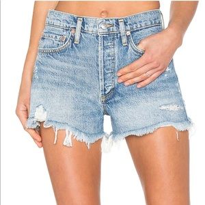 AGOLDE Parker Cutoff Denim Shorts